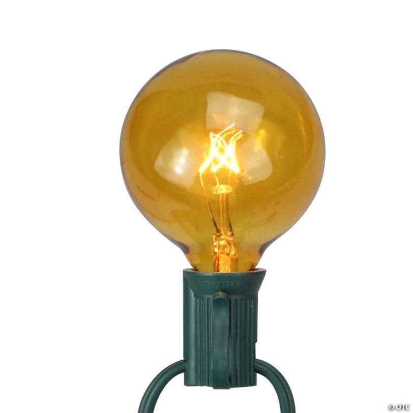 Northlight Pack of 25 Amber G50 Incandescent Christmas Replacement Bulbs