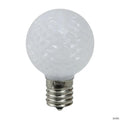 Northlight Pack of 25 Faceted LED G40 Pure White Christmas Replacement Bulbs