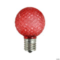 Northlight Pack of 25 Faceted LED G40 Red Christmas Replacement Bulbs