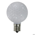 Northlight Pack of 25 Faceted LED G50 White Christmas Replacement Bulbs