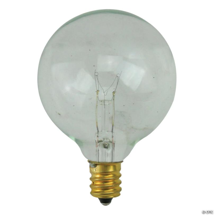 Northlight Pack of 25 Incandescent G50 Clear Christmas Replacement Bulbs