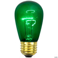 Northlight Pack of 25 Incandescent S14 Green St Patrick's Day Replacement Bulbs