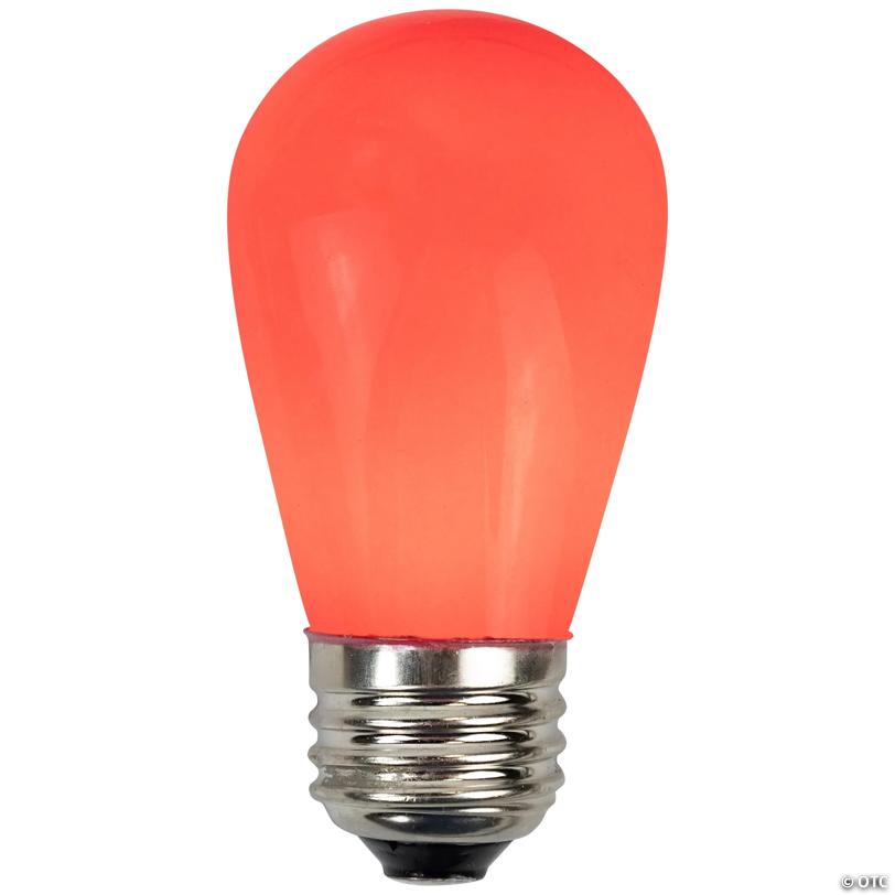 Northlight Pack of 25 Opaque Red LED S14 Christmas Replacement Bulbs