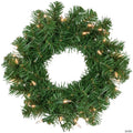 Northlight Pre-Lit Deluxe Dorchester Pine Artificial Christmas Wreath  12-Inch  Clear Lights
