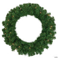 Northlight Pre-Lit Dorchester Pine Artificial Christmas Wreath  24-Inch  Clear Lights