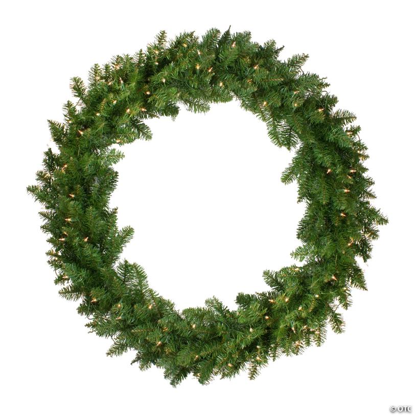 Northlight Pre-Lit Eastern Pine Artificial Christmas Wreath - 48-Inch  Clear Lights