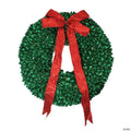 Northlight Pre-Lit Glittered Leaves Artificial Christmas Wreath - 28-Inch  Clear Lights