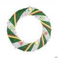 Northlight Pre-Lit Green and White Candy Striped Sisal Artificial Christmas Wreath - 18-Inch  Clear Lights