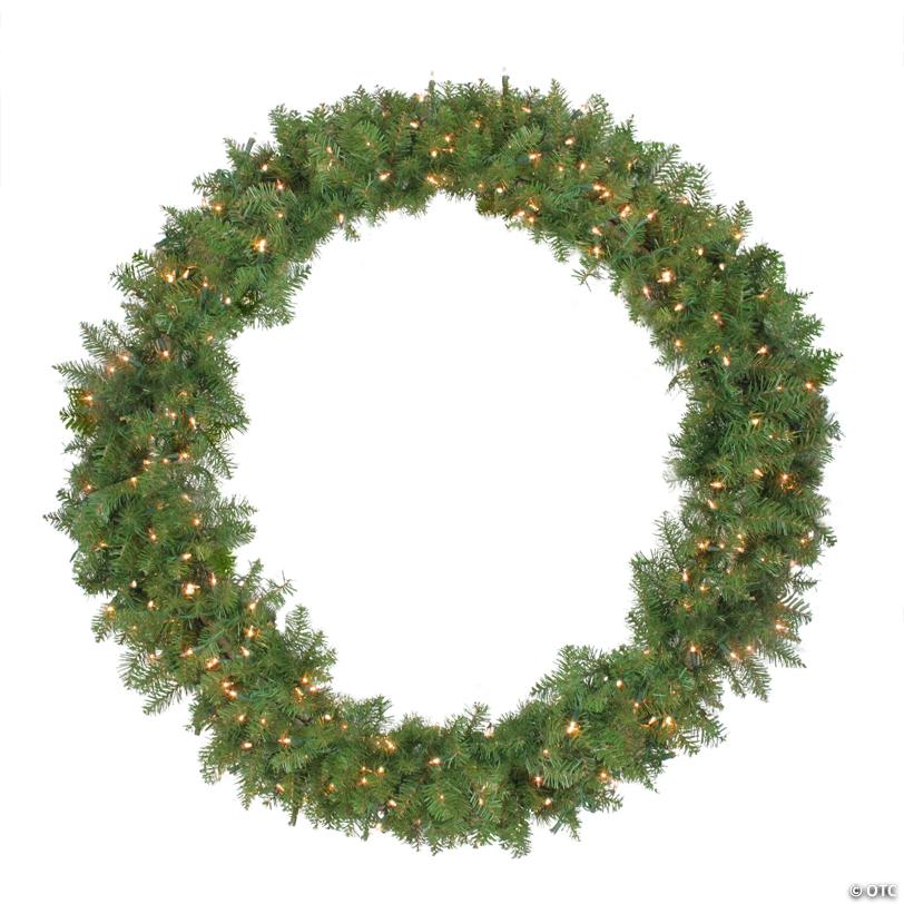 Northlight Pre-Lit Northern Pine Artificial Christmas Wreath - 48-Inch  Clear Lights