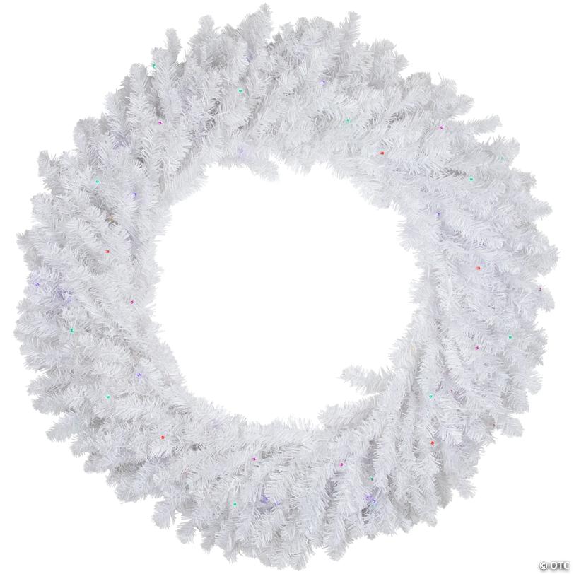 Northlight Pre-Lit Pine Battery Operated LED Artificial Christmas Wreath - 36-Inch  Multicolor Lights