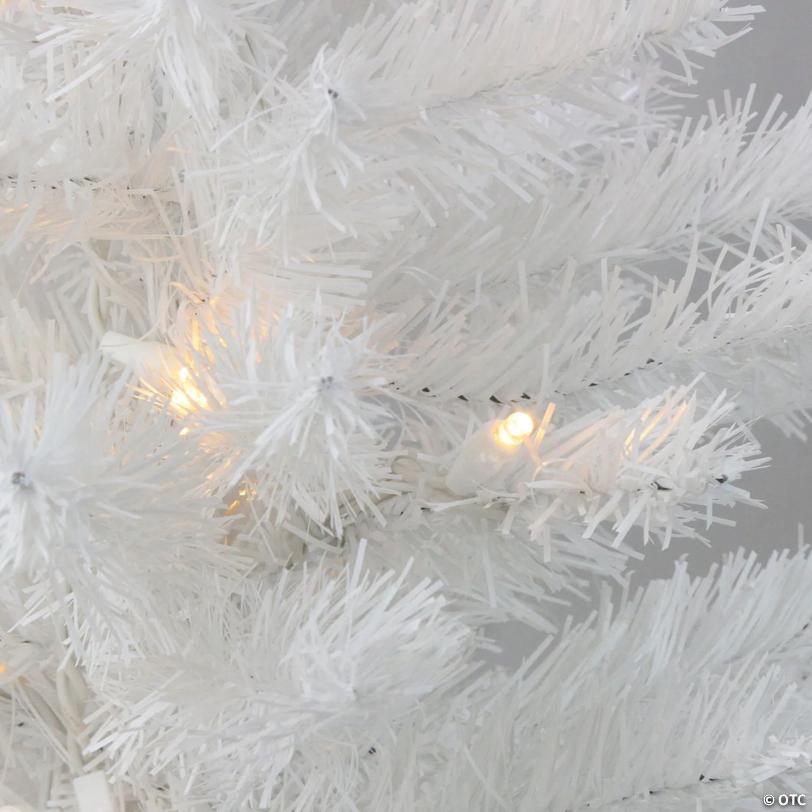 Northlight Pre-Lit Snow White Medium Artificial Christmas Tree  2 Ft - Clear LED Lights