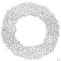 Northlight Pre-Lit White Commercial Snow White Pine Artificial Christmas Wreath - 6-Foot  Clear Lights