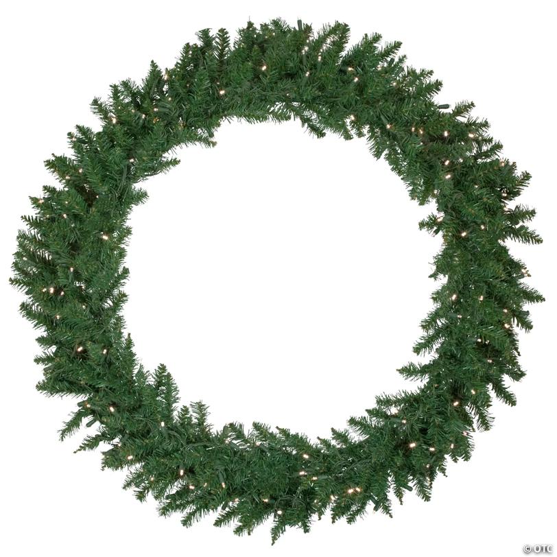Northlight Pre-Lit Winona Fir Artificial Christmas Wreath  48-Inch  Warm White LED Lights