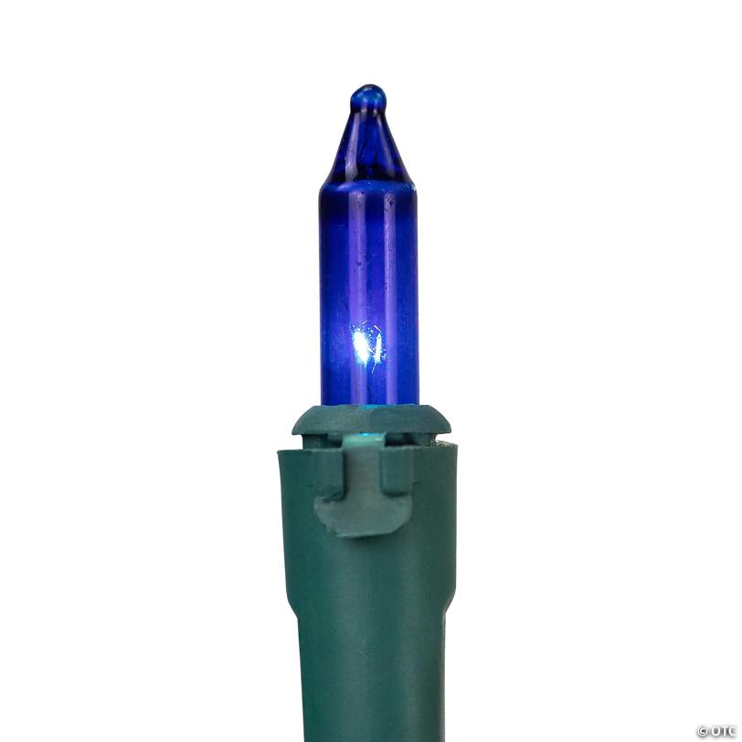 Northlight Set of 100 Blue & Clear Mini Christmas Lights 2.5" Spacing - Green Wire