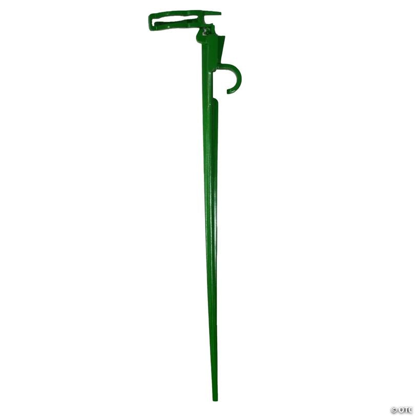 Northlight Set of 100 Green 2-in-1 Christmas Decorations Tie Down and Light Stakes- 7.5