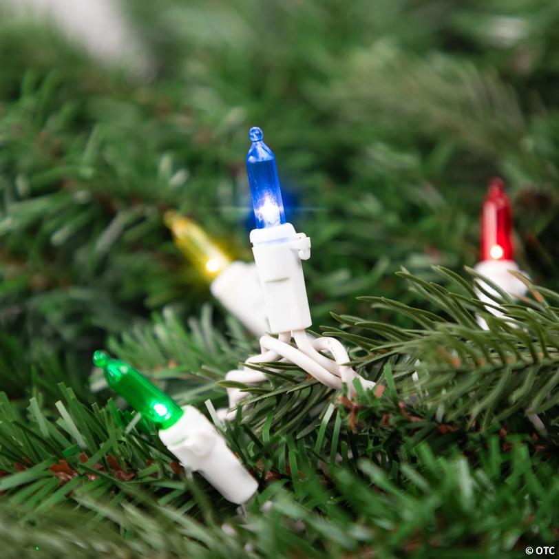 Northlight Set of 100 Multi-Color LED Mini Christmas Lights 4" Spacing - White Wire