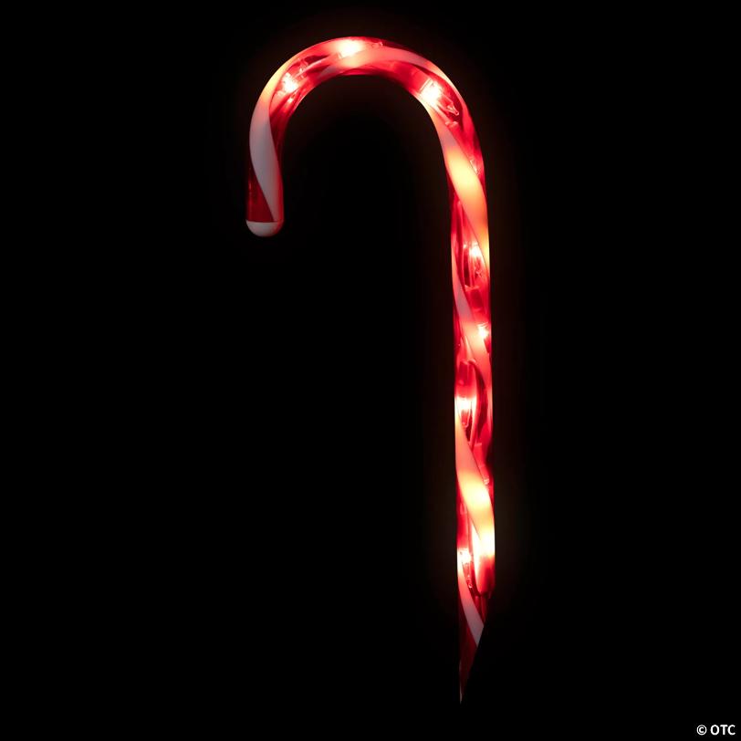 Northlight Set of 10 Lighted Outdoor Candy Cane Christmas Pathway Markers 12