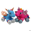 Northlight Set of 2 Super Soft and Plush Pink and Blue Sitting Winged Unicorns Stuffed Animal Figures 23.5