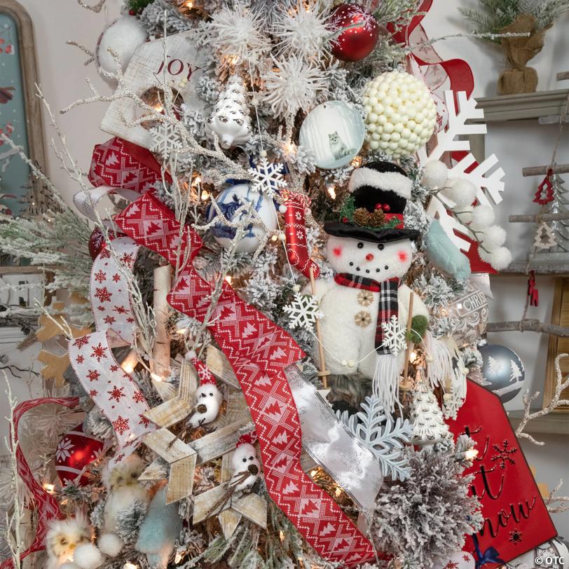 Northlight Set of 2 Winter Skiing Snowmen Christmas Table Top Decorations