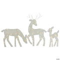 Northlight Set of 3 LED Lighted White Reindeer Family Outdoor Christmas Decorations 29