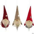 Northlight Set of 3 Red and Gray Bearded Chubby Santa Christmas Gnomes 10.5