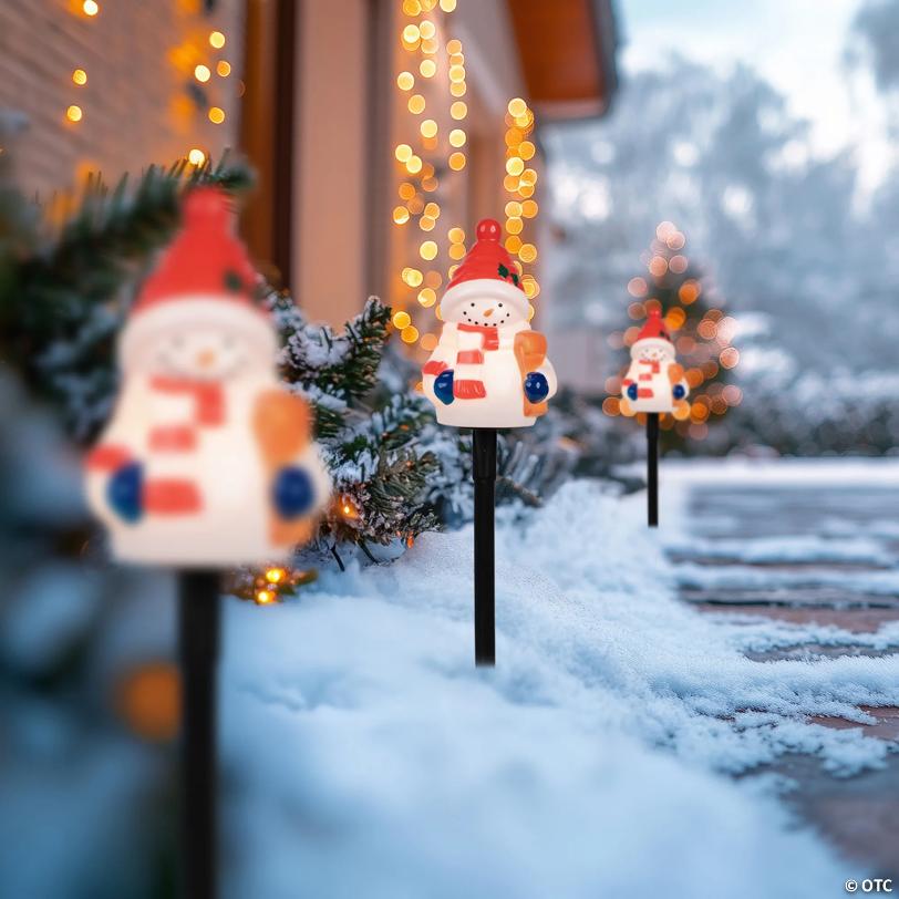 Northlight Set of 4 Jolly Snowmen Christmas Pathway Markers 16