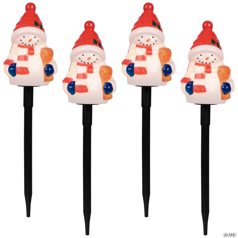 Northlight Set of 4 Jolly Snowmen Christmas Pathway Markers 16