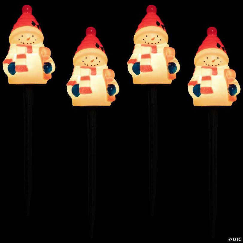 Northlight Set of 4 Jolly Snowmen Christmas Pathway Markers 16