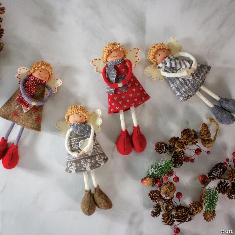 Northlight Set of 4 Standing Angel Sisters Christmas Decor 9