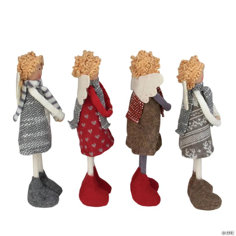 Northlight Set of 4 Standing Angel Sisters Christmas Decor 9