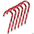 Northlight Set of 6 Pre-Lit Red and White Blinking Candy Cane Outdoor Christmas Pathway Markers 12