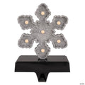 Northlight Silver Glittered LED Lighted Snowflake Christmas Stocking Holder 7
