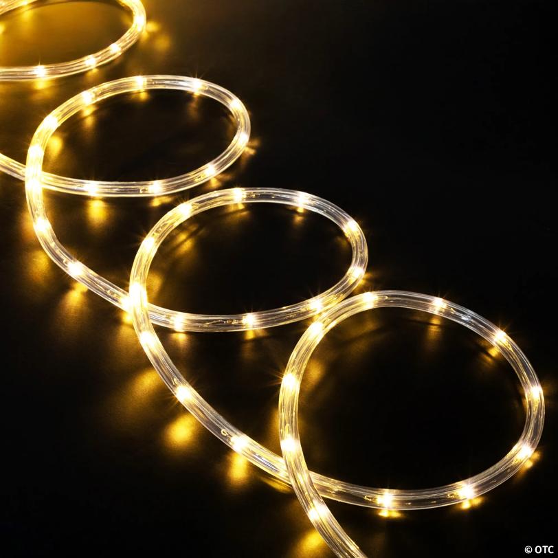 Northlight Warm White LED Outdoor Flexible Christmas Rope Light Set  18ft