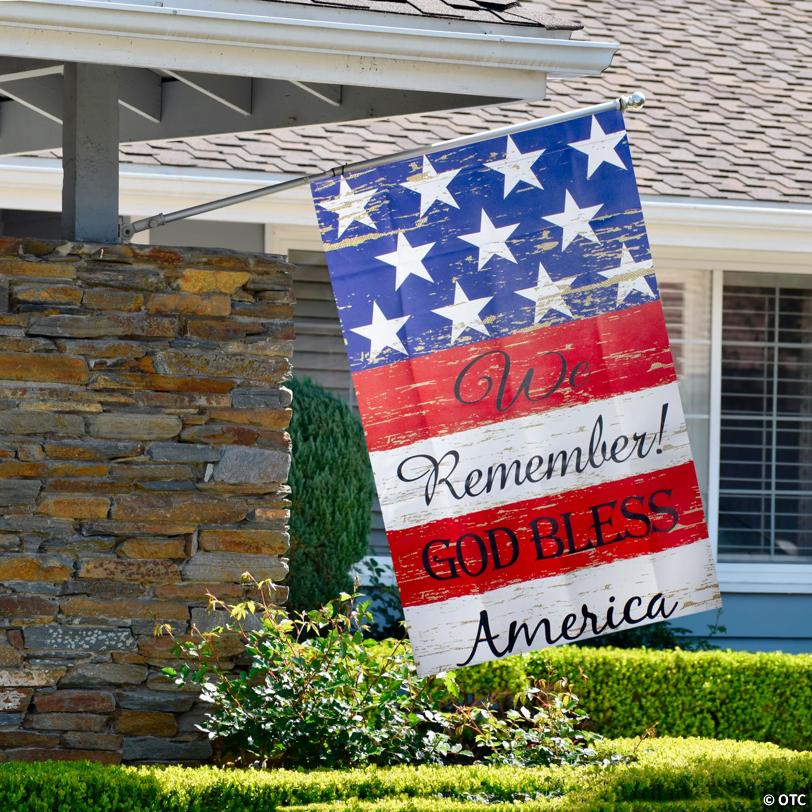 Northlight We Remember! Patriotic American Outdoor House Flag 28" x 40