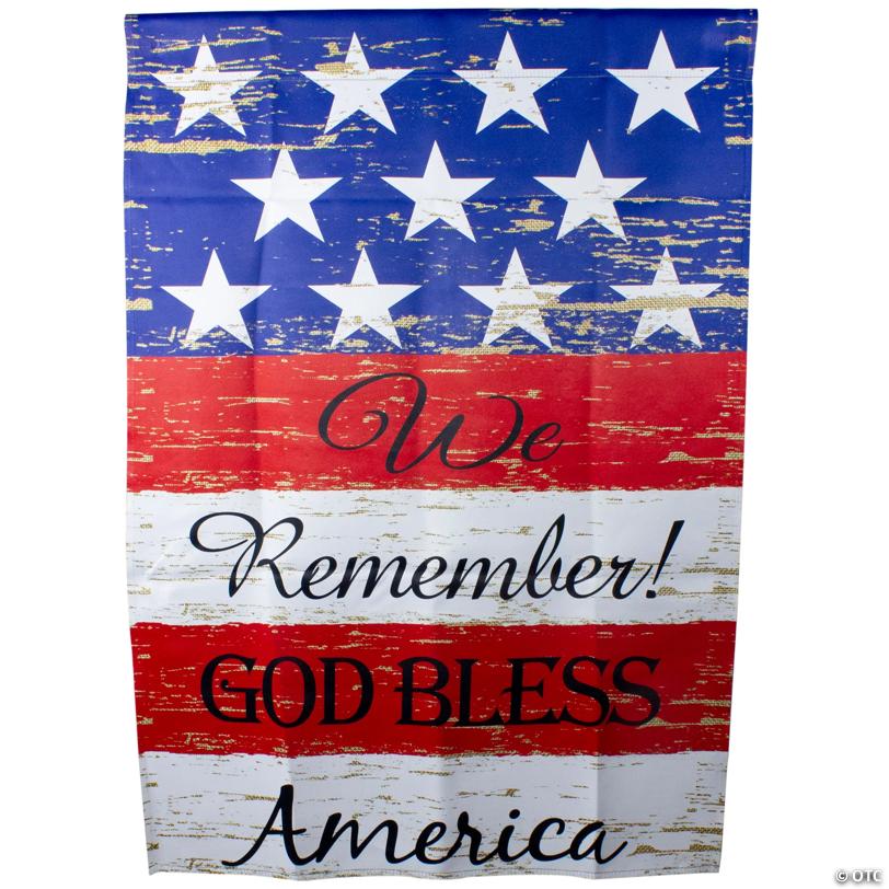 Northlight We Remember! Patriotic American Outdoor House Flag 28" x 40