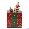 Northlight - 10.5" Red and Green Elegant Advent Storage Calendar Box