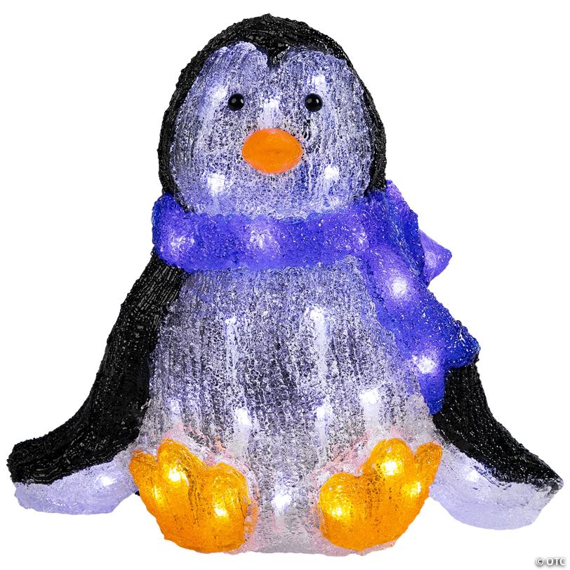 Northlight - 11.5" Lighted Commercial Grade Acrylic Baby Penguin Christmas Display Decoration