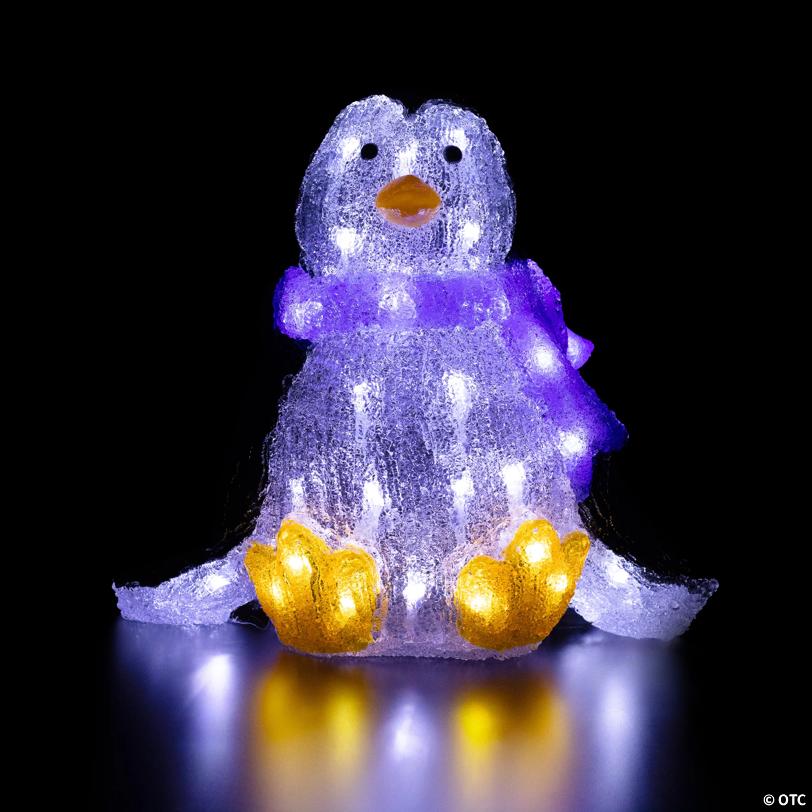 Northlight - 11.5" Lighted Commercial Grade Acrylic Baby Penguin Christmas Display Decoration