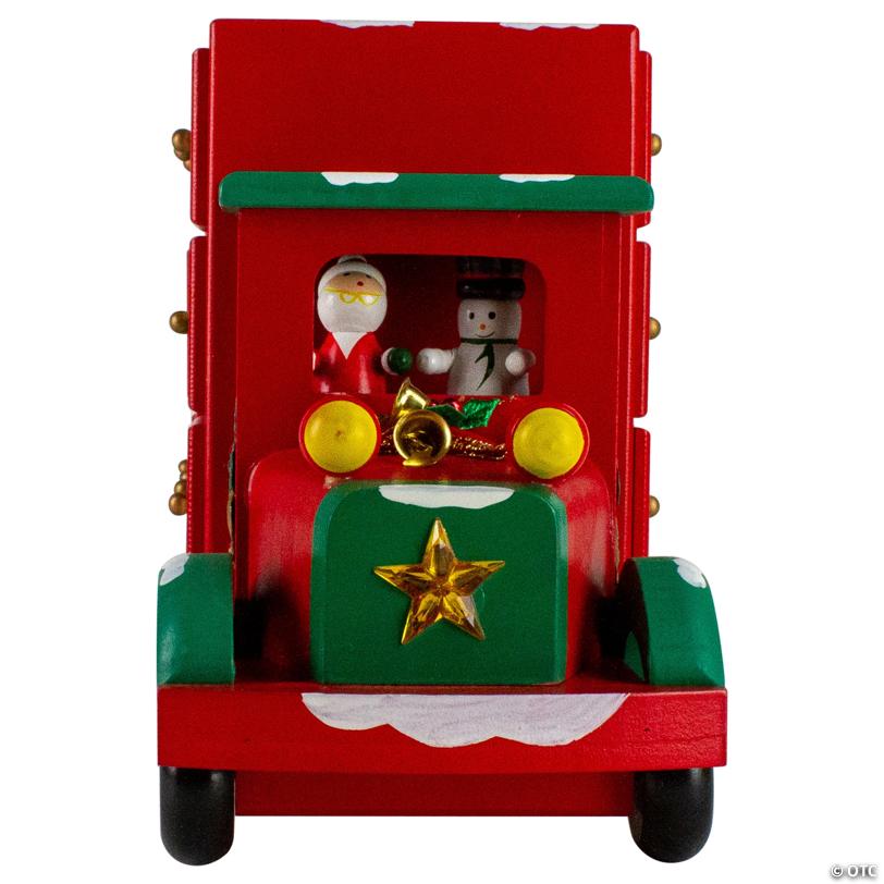 Northlight - 14" Red Children Advent Calendar Storage Truck Christmas Decor