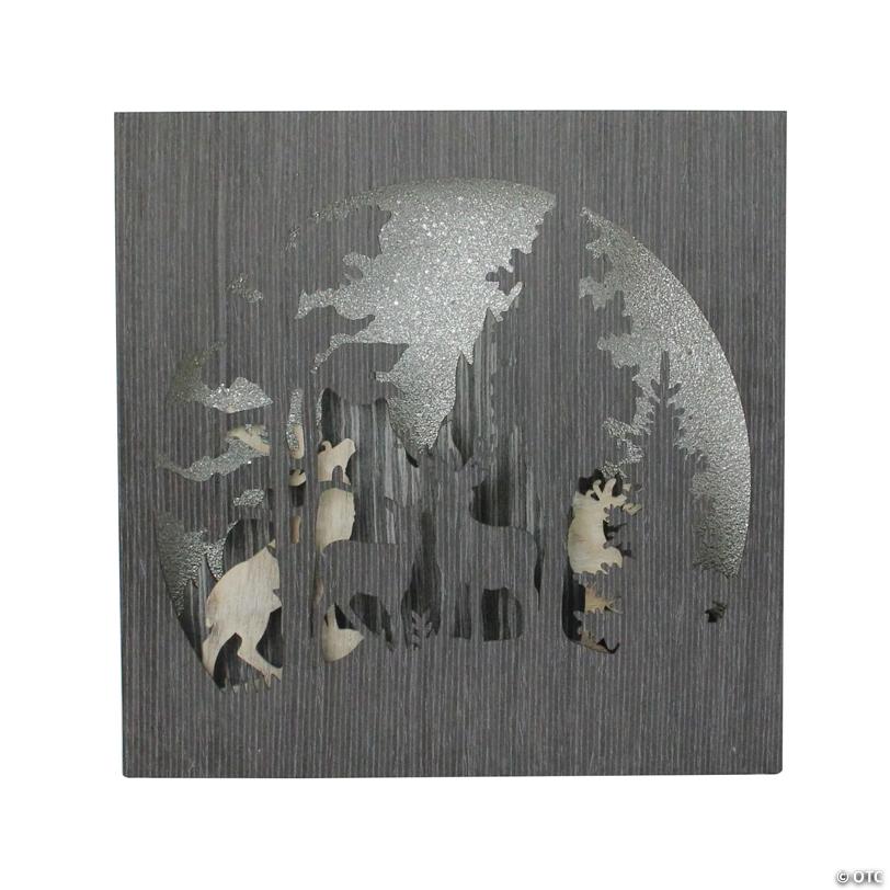 Northlight - 14" Winter Woodland Deer Christmas Shadow Box Decoration