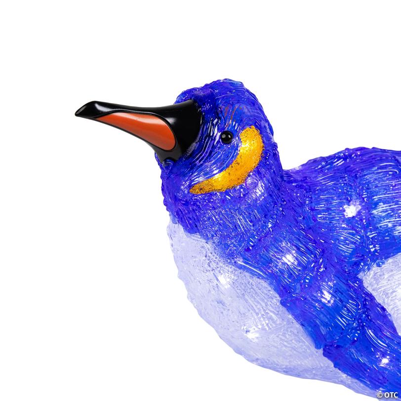 Northlight - 16" Lighted Commercial Grade Acrylic Swimming Penguin Christmas Display Decoration