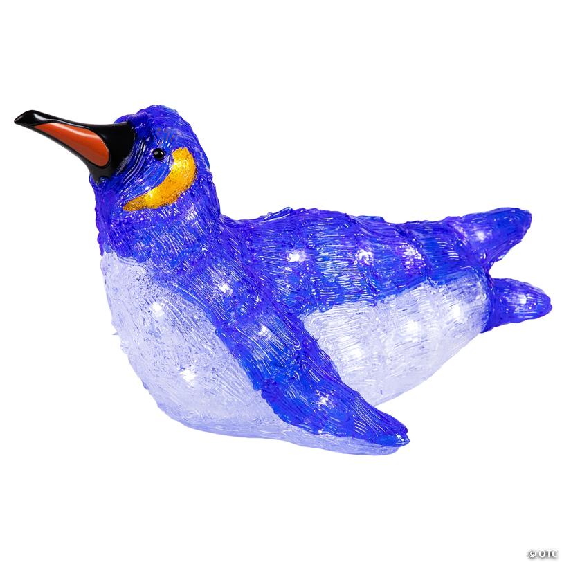 Northlight - 16" Lighted Commercial Grade Acrylic Swimming Penguin Christmas Display Decoration