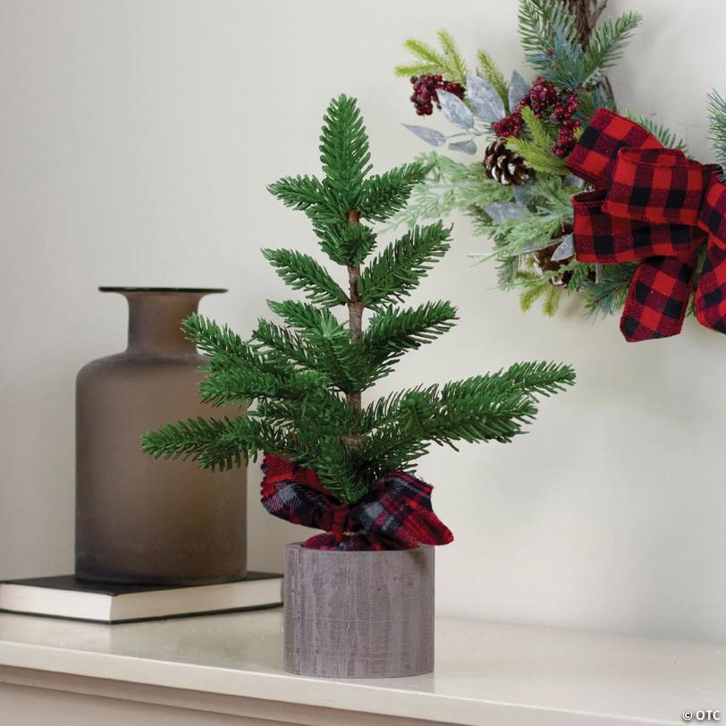 Northlight - 16" Potted Pine Medium Artificial Tabletop Christmas Tree - Unlit