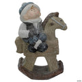 Northlight - 18" Boy on Rocking Horse Christmas Tabletop Figure