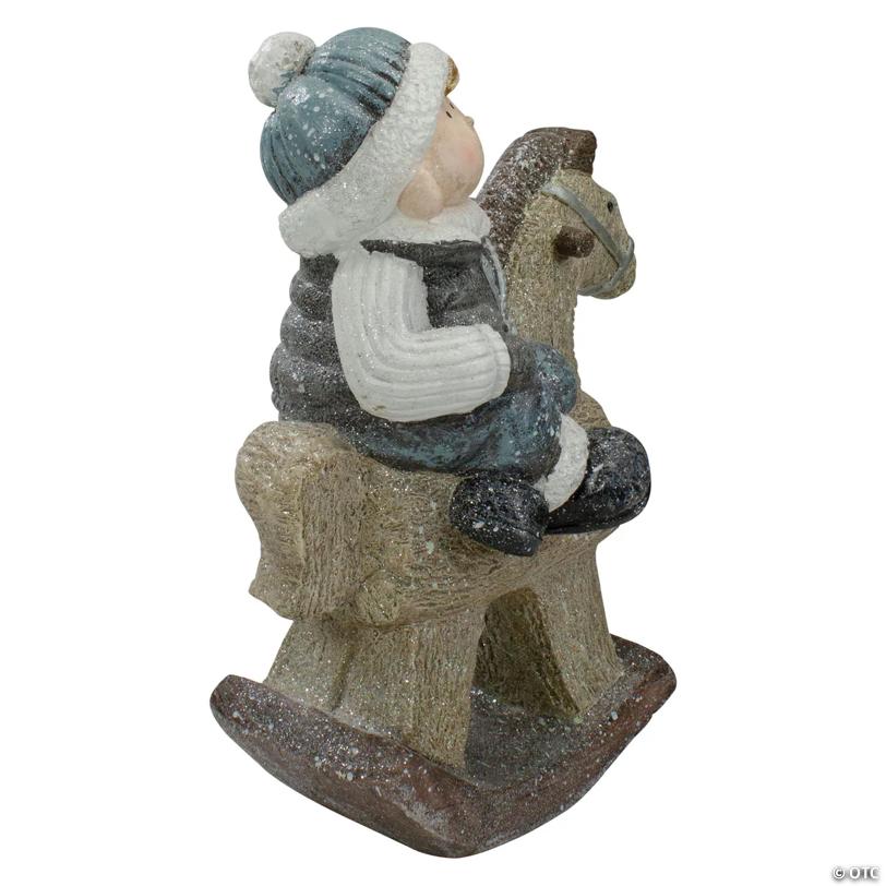 Northlight - 18" Boy on Rocking Horse Christmas Tabletop Figure