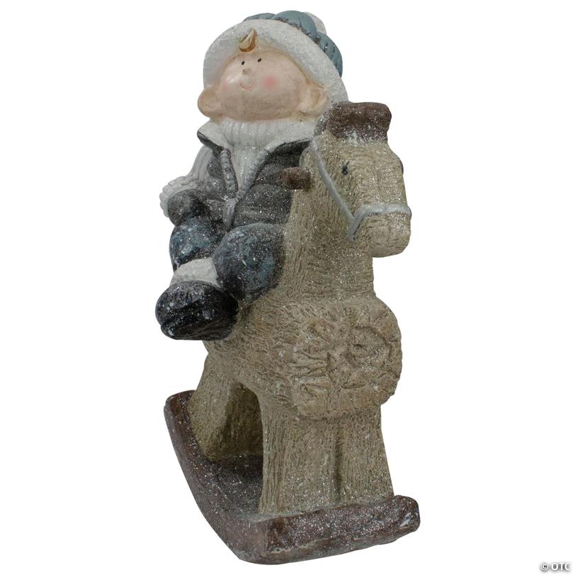 Northlight - 18" Boy on Rocking Horse Christmas Tabletop Figure