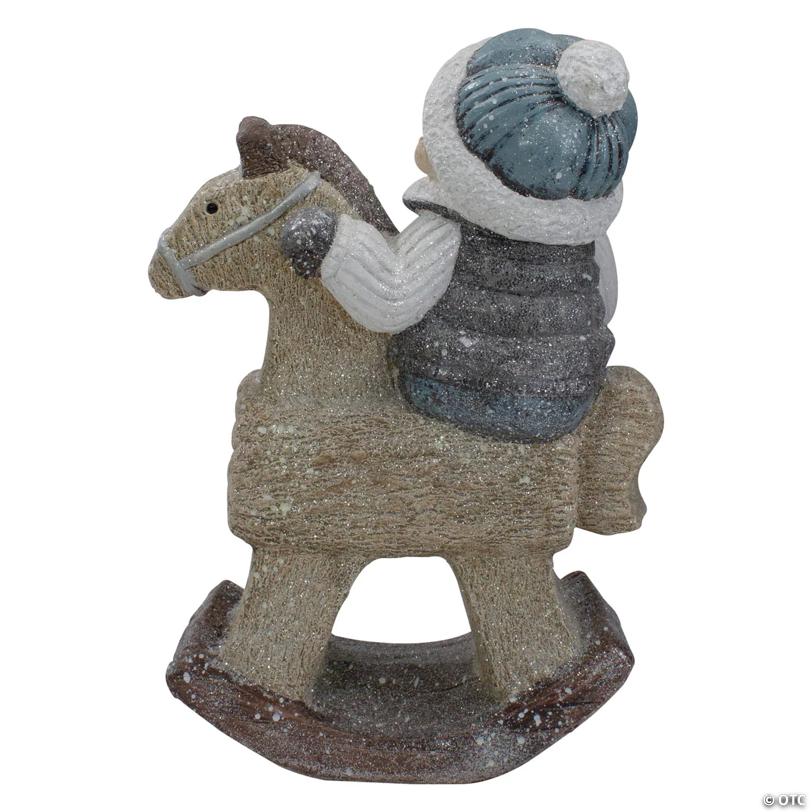 Northlight - 18" Boy on Rocking Horse Christmas Tabletop Figure