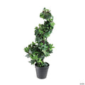 Northlight - 1.8' Green and Black Potted Ivy Spiral Topiary Artificial Christmas Tree - Unlit
