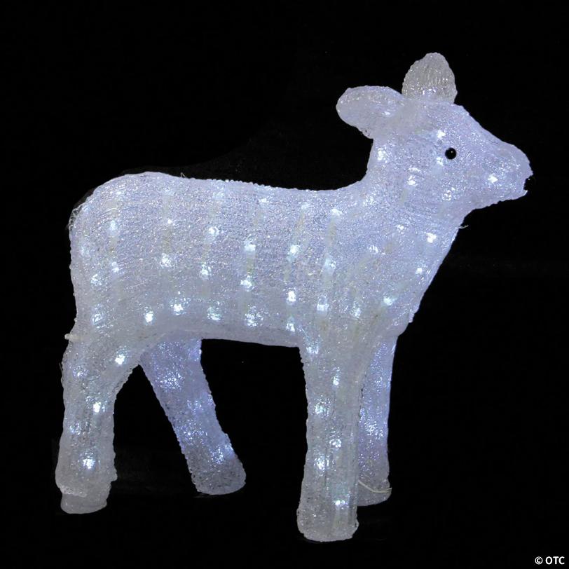 Northlight - 18" Lighted Commercial Grade Acrylic Baby Reindeer Christmas Outdoor Decoration