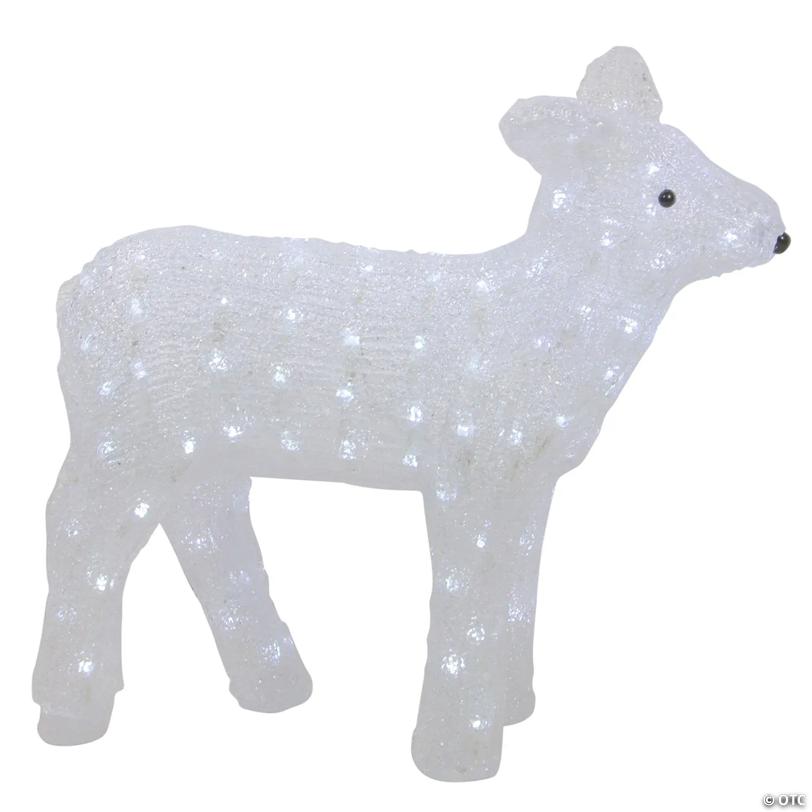 Northlight - 18" Lighted Commercial Grade Acrylic Baby Reindeer Christmas Outdoor Decoration